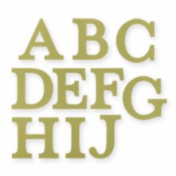 Stampin' up! Sizzix typeset UPPER CASE alphabet Bigz dies (set of 4) - Picture 2 of 14